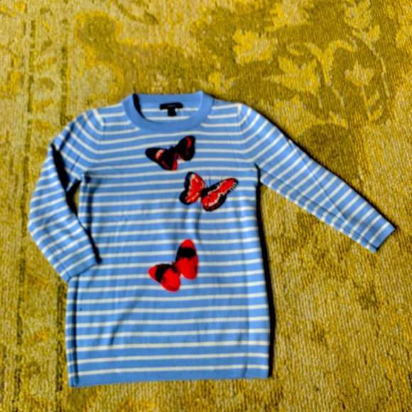 Fun and yet sophisticated at the same time butterfly cardigan by j crew. - Picture 3 of 5